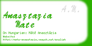 anasztazia mate business card