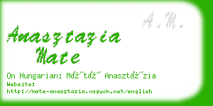 anasztazia mate business card